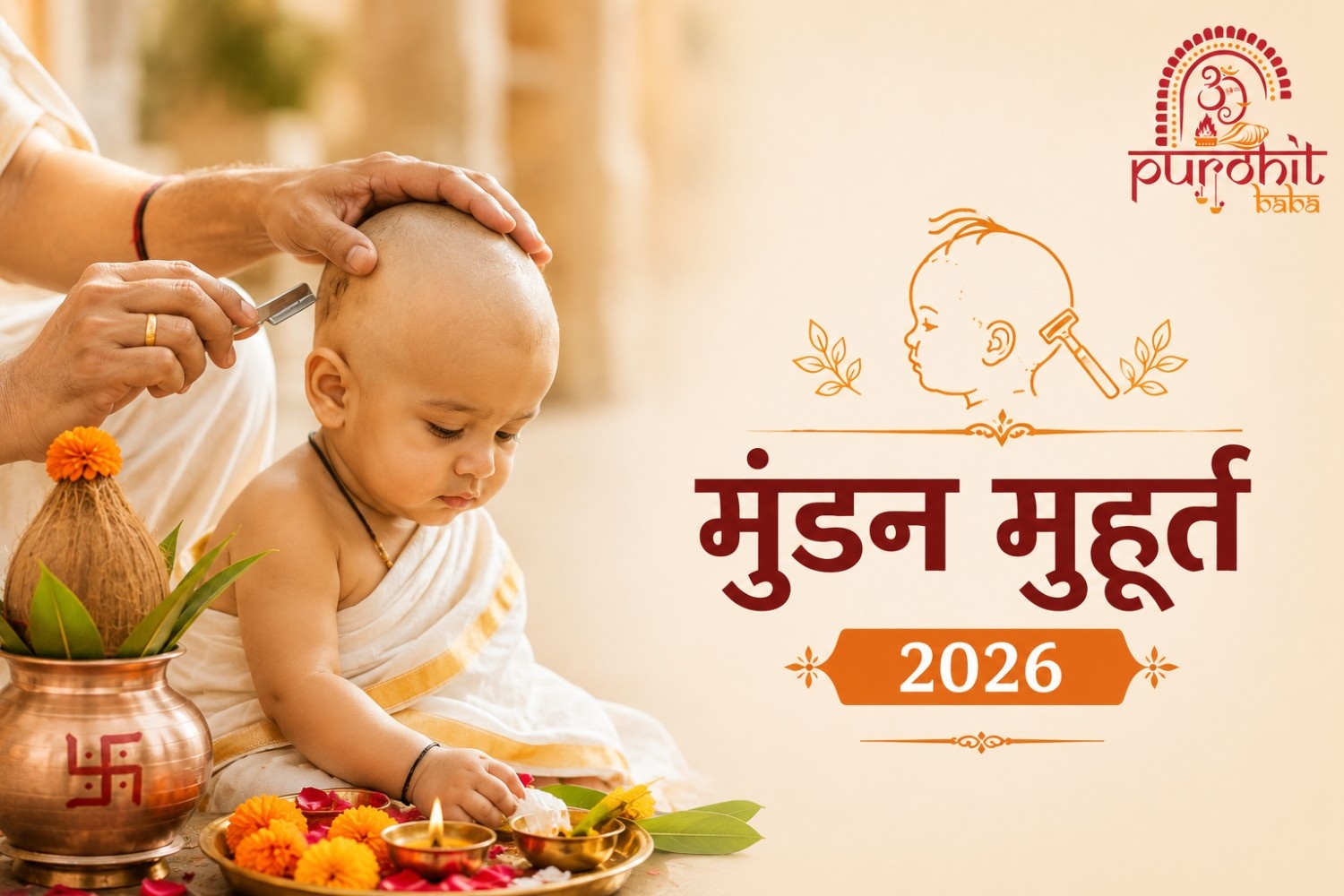 मुंडन मुहूर्त 2026: शुभ तिथियां, नक्षत्र, नियम एवं संस्कृति