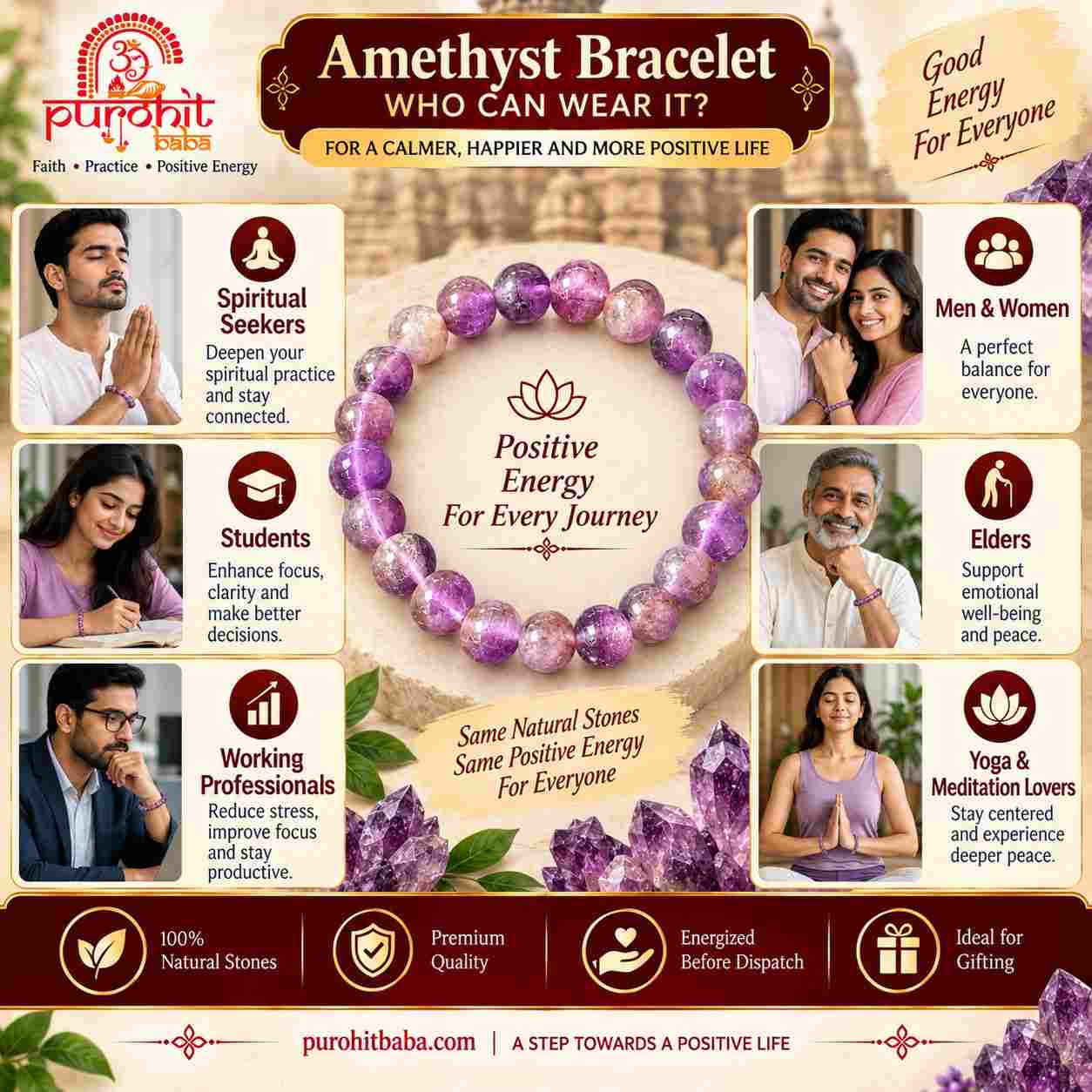 Amethyst bracelet
